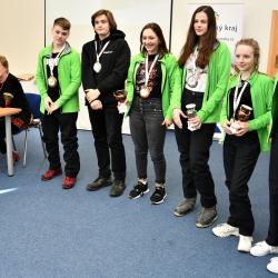Na kraji to cinkalo medailemi. Hejtmanka Stráská a náměstek Hroch gratulovali mladým olympionikům.