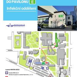 Českobudějovická nemocnice přesouvá od pondělí 14. března odběrové místo pro PCR diagnostiku COVID-19 z hlavního parkoviště před nemocnicí do pavilonu E, ve kterém sídlí Infekční oddělení.