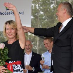 Albrechtice nad Vltavou slavily Zlatou stuhou krajský titul Vesnice roku 2022.