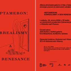 Výstava Heptameron spojuje dvě historické vrstvy – renesanci a surrealismus skrze široké téma lásky.