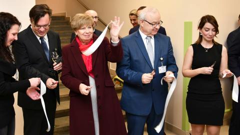 Slavnostní otevření nového psychiatrického oddělení v historické budově horního areálu českobudějovické nemocnice.