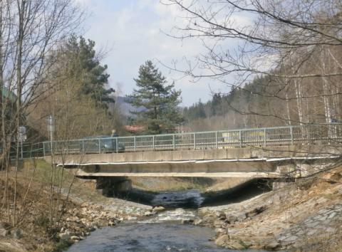 Most přes řeku Volyňku ve Vimperku. 