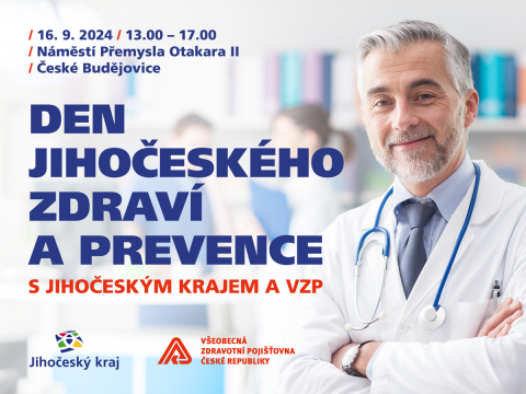 Najděte si čas na prevenci: Jihočeský kraj a VZP zvou do mobilních ordinací na českobudějovické náměstí.