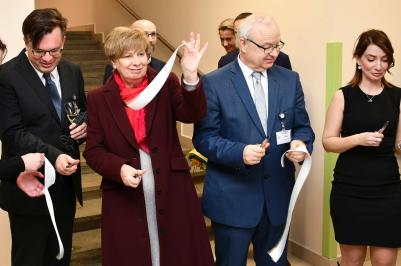 Slavnostní otevření nového psychiatrického oddělení v historické budově horního areálu českobudějovické nemocnice.