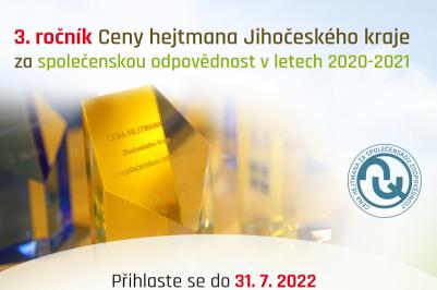 Vyhlášení 3. ročníku "Ceny hejtmana Jihočeského kraje za společenskou odpovědnost v letech 2020-2021"