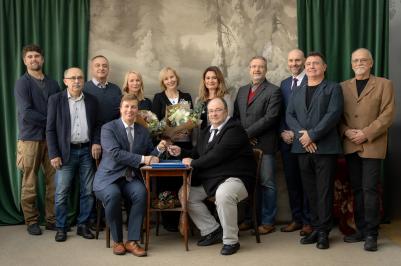 Slavnostní podpis smluv o převodu provozu Musea Fotoateliér Seidel pod Regionální muzeum v Českém Krumlově.
