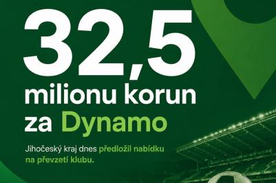 Jihočeský kraj dnes předložil finanční nabídku na převzetí Dynama
